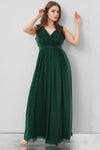 Smaragdgrünes Glitzer - Abendkleid – Große Größen