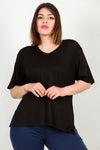 Blouse In Grote Maten - Zwart