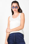 T - Shirt Met Brede Bandjes – Grijs