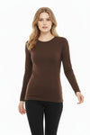 Blouse Met Ronde Hals – Bruin