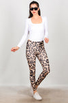 Legging Met Luipaardprint – Beige