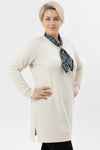 Tunika Mit Tuchdetail - Off - White (Große Größen)