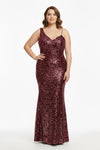 One‑Shoulder Samt‑Abendkleid Mit Pailletten — Burgunder