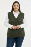 Gilet In Grote Maten — Khaki