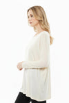 Blouse Met Boothals En Laag Aangezette Schouders – Ecru
