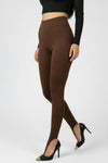 Legging Met Voetlus En Siersteentjes – Bruin