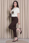 Wit T‑Shirt Met Stenen Tasmotief