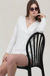 Mousseline Wikkel - Kimono Tuniek — Wit