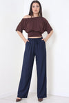 Çilek Wijde Broek — Marineblauw