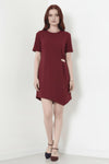 Korte Jurk Met Accessoiredetail – Bordeaux