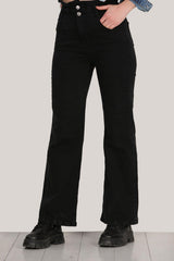 Zwarte Jeans Met Wijde Pijpen