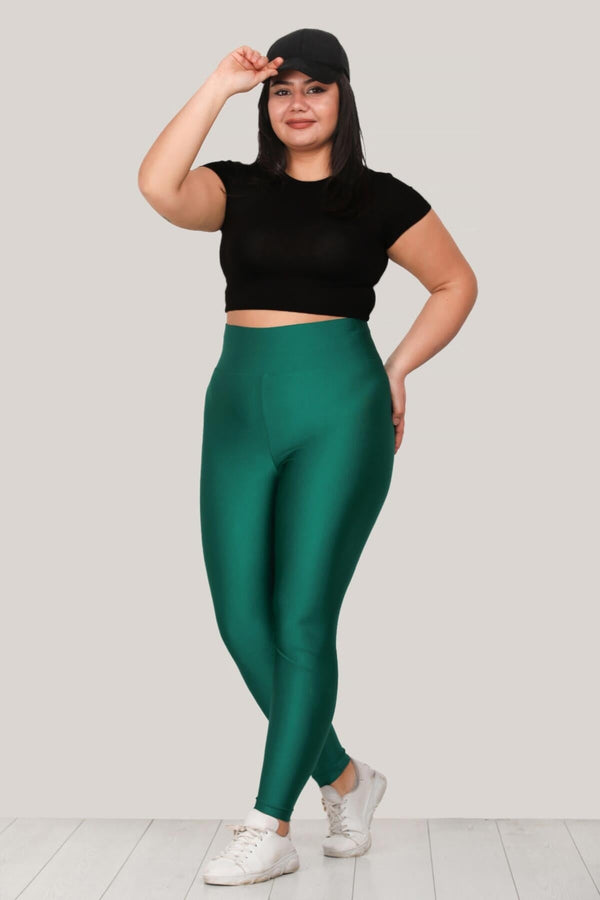 Legging In Grote Maten, Smaragdgroen