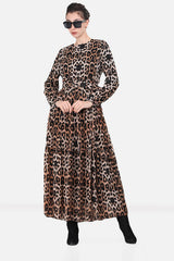 Mehrfarbiges Chiffon - Maxikleid
