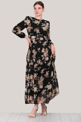 Multicolor Chiffon Maxi - Jurk