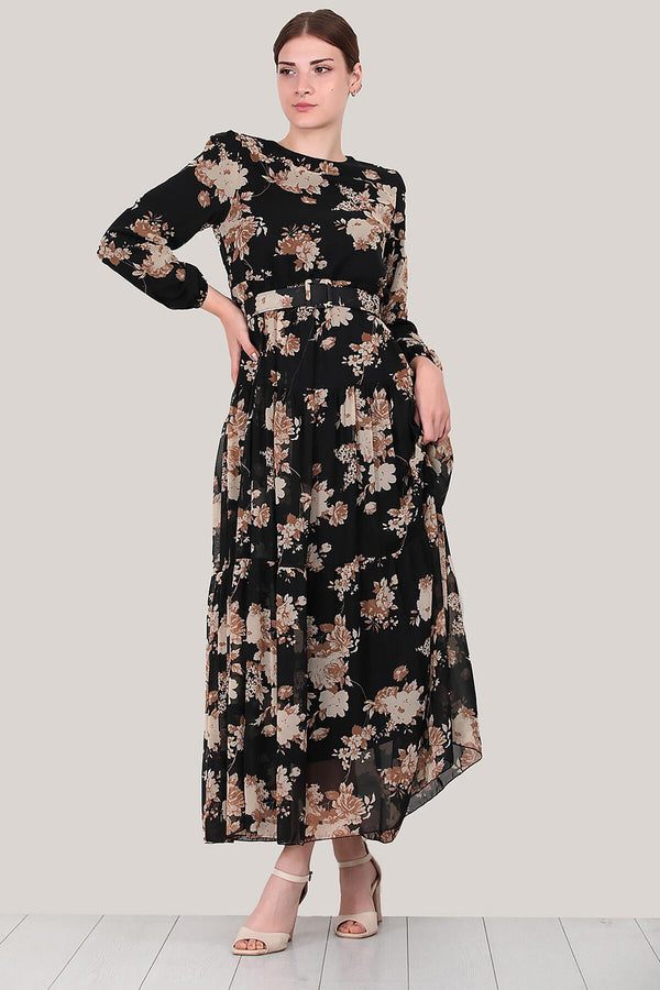 Multicolor Chiffon Maxi - Jurk