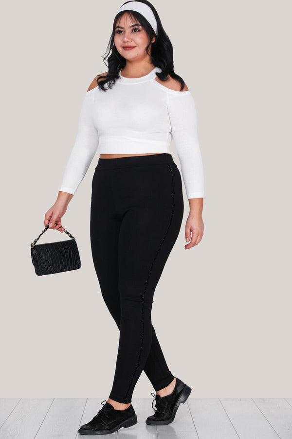 Plus - Size Legging — Zwart