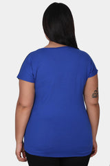Plus - Size Blouse In Koningsblauw