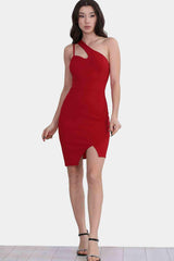 Rotes One - Shoulder - Minikleid