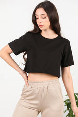 Schwarzes Kurzarm - T - Shirt