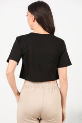 Schwarzes Kurzarm - T - Shirt