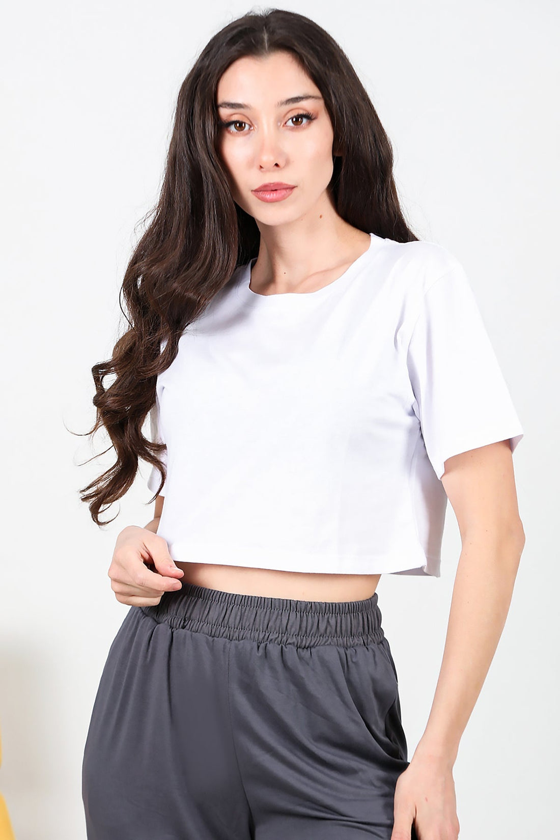 Dames Kort T - Shirt — Wit