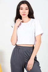 Dames Kort T - Shirt — Wit