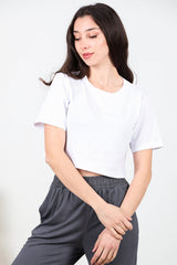 Dames Kort T - Shirt — Wit