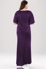 Glitzer - Abendkleid, Große Größe — Lila