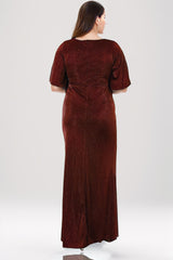 Glitzer - Abendkleid – Große Größen, Bordeaux