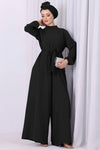 Jumpsuit Met Halve Col In Zwart