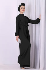 Jumpsuit Met Halve Col In Zwart