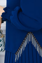Plissierter Rock - Set In Royalblau