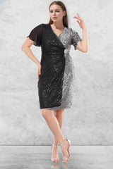 Midi - Jurk In Grote Maten Met Taillebroche — Zilver