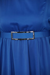 Satin - Maxikleid – Royalblau
