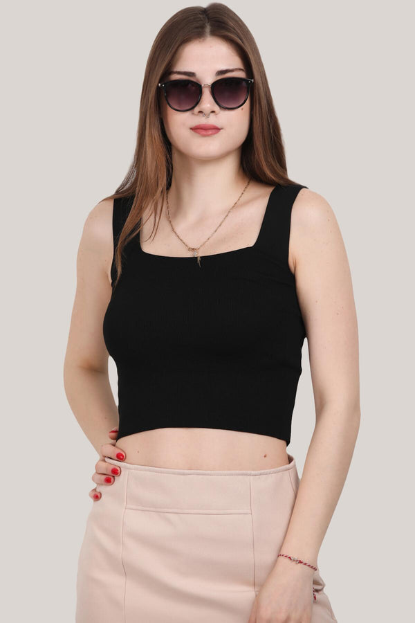 Korte Blouse - Zwart