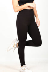 Hochbund - Leggings - Schwarz