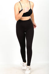 Hochbund - Leggings - Schwarz