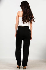 Palazzo‑Broek Van Crêpe – Zwart