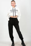 Black Elastic‑Cuff Joggers