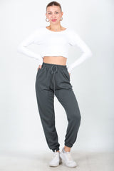 Charcoal Elastic - Hem Sweatpants