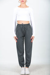 Charcoal Elastic - Hem Sweatpants
