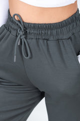 Charcoal Elastic - Hem Sweatpants