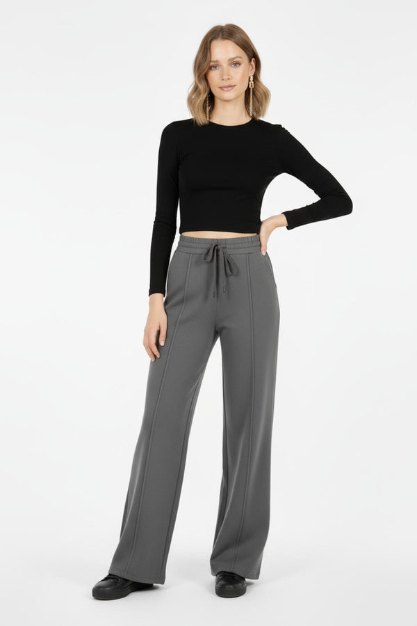 Çimalı Gebreide Broek — Grijs