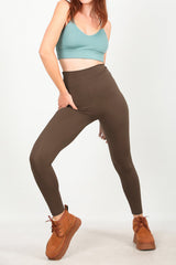 High - Waist - Leggings – Braun
