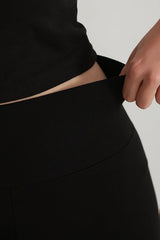 High - Waist Glanzlegging – Zwart
