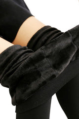 Fleece - Gevoerde Thermolegging — Zwart