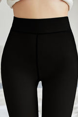 Fleece - Gevoerde Thermolegging — Zwart