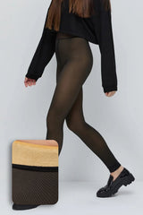 Thermo Legging Met Fleecevoering — Bruin