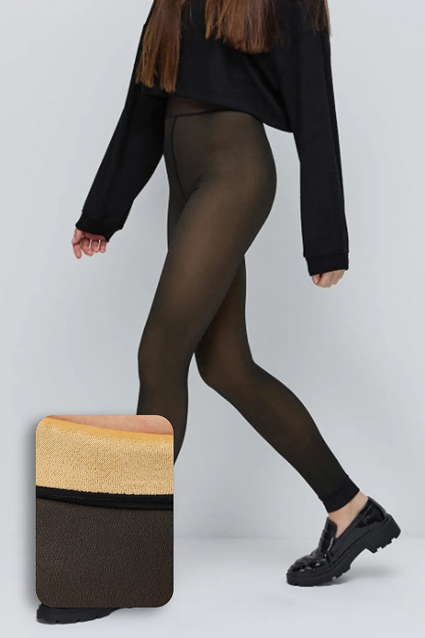 Thermo Legging Met Fleecevoering — Bruin
