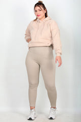 Geribde Legging, Grote Maat – Zand
